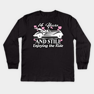 Anniversary Gift 14 years Wedding Marriage Kids Long Sleeve T-Shirt